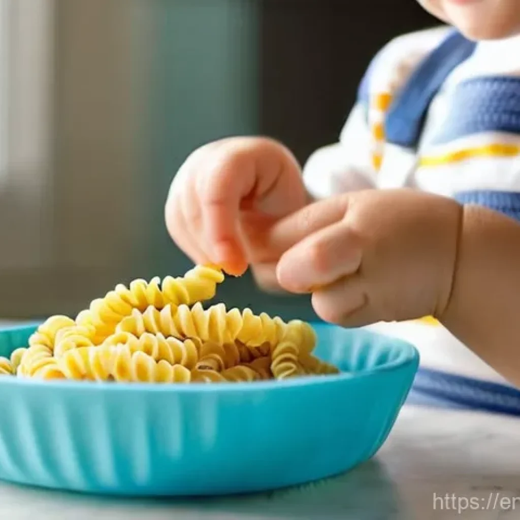 아기와 소근육 발달 놀이 - **Prompt:** A heartwarming, brightly lit close-up shot of a toddler (18-24 months old) in a modern, ...