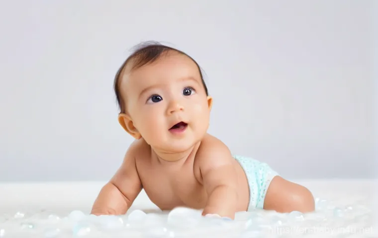 아기와 놀이교구 DIY - **Prompt 1: Joyful Discovery with a Handmade Toy**
    "A heartwarming, softly lit close-up of a hap...