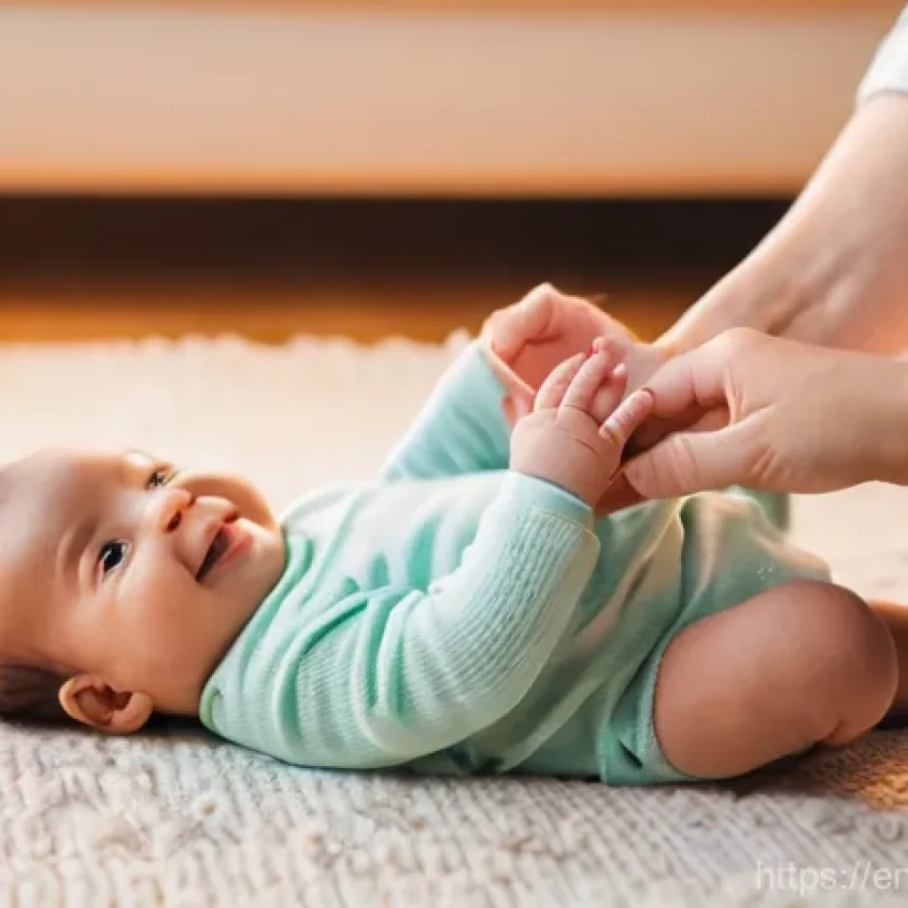 아기 손동작 노래 추천 - **Prompt:** A heartwarming, brightly lit close-up of a parent and a happy baby, approximately 9-12 m...